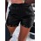 Beaded Faux Leather High Waist Shorts